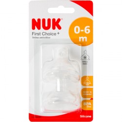 NUK TETINA SILICONA ANTICOLICO FIRST CHOICE TALLA 1M 2 UNIDADES 0-6 MESES