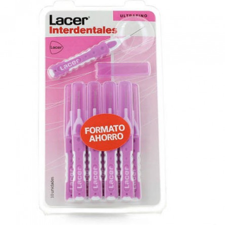 CEPILLO INTERDENTAL LACER RECTO ULTRAFINO 10 CEPILLOS