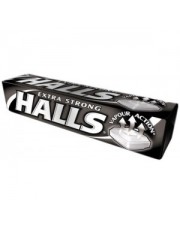 CARAMELOS HALLS negro EXTRA FUERTE SIN AZUCAR 32 G