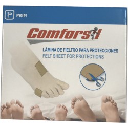 COMFORSIL LAMINA DE FIELTRO RECORTABLE PROTECTORA ADHESIVA 22 X 7 CM CC249