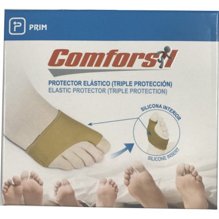 COMFORSIL JUANETES PROTECTOR ELASTICO TRIPLE SILICONA AMBOS PIES TALLA SP 2 UNIDADES CC320SP