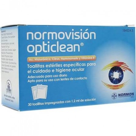 NORMOVISION OPTICLEAN 30 TOALLITAS NORMOVISION OPTICLEAN 30 TOALLITAS