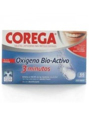 Corega oxigeno bio 3 minutos limpieza protesis dental 66 tabletas