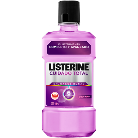 LISTERINE CUIDADO TOTAL 500 ML + BOTELLA 250 ML GRATIS