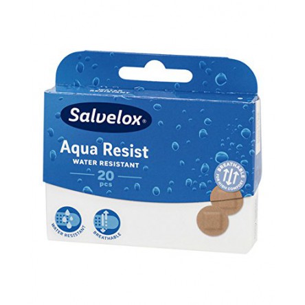 Salvelox apositos plastico aqua resist redondos 20 tiritas Salvelox apositos plastico aqua resist redondos 20 tiritas