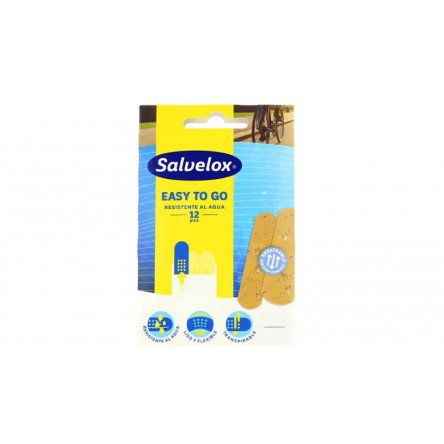 SALVELOX EASY TO GO APOSITO ADHESIVO RESISTENTE 12 APOSITOS