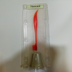 CEPILLO DE DIENTES rojo suave PHILIPPE STARCK DESIGN, FLUOCARIL 1989