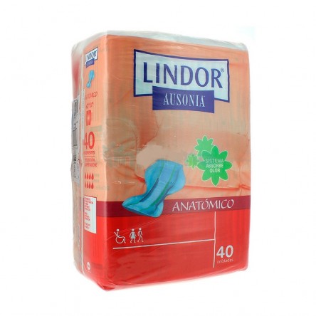 PAÑAL ADULTO ABSORBENTE INCONTINENCIA ORINA DIA ANATOMICO LINDOR 40 UNIDADES PAÑAL ADULTO ABSORBENTE INCONTINENCIA ORINA DIA ANATOMICO LINDOR 40 UNIDADES