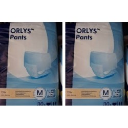 PAÑAL ADULTO absorbente de incontinencia de orina ORLYS PANTS ANATOMICO DIA TALLA MEDIA 60 UNIDADES