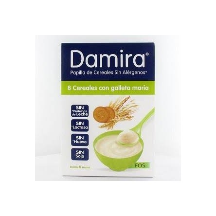Damira papilla 8 cereales galleta maria y fos 600 g Damira papilla 8 cereales galleta maria y fos 600 g