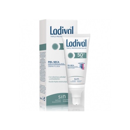 LADIVAL PIELES SECAS CREMA FLUIDA FOTOPROTECTORA FPS 50 75 ML