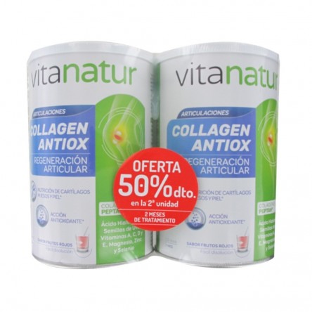 VITANATUR COLLAGEN ANTIOX PLUS PACK PROMOCION 2 X 360 GR VITANATUR COLLAGEN ANTIOX PLUS PACK PROMOCION 2 X 360 GR