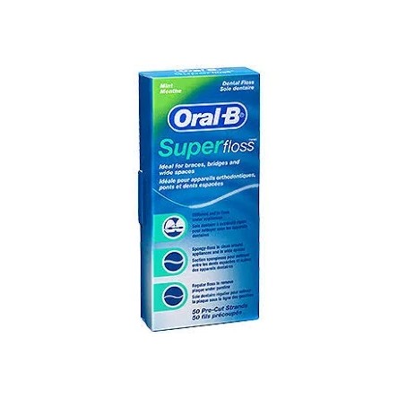 SEDA DENTAL SUPERFLOSS 50 HEBRAS PRECORTADAS SEDA DENTAL SUPERFLOSS 50 HEBRAS PRECORTADAS
