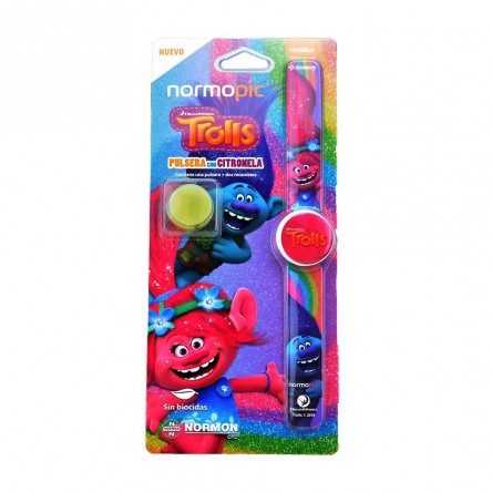 NORMOPIC PULSERA CITRONELA TROLLS + 2 RECAMBIOS NORMOPIC PULSERA CITRONELA TROLLS + 2 RECAMBIOS
